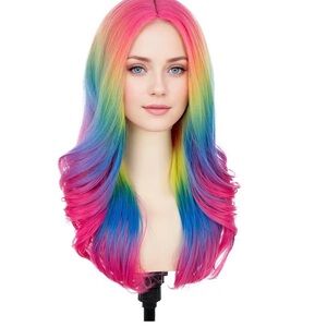 Vibrant Rainbow Wig